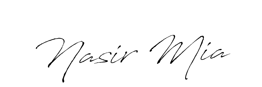 if you are searching for the best signature style for your name Nasir Mia. so please give up your signature search. here we have designed multiple signature styles  using Antro_Vectra. Nasir Mia signature style 6 images and pictures png