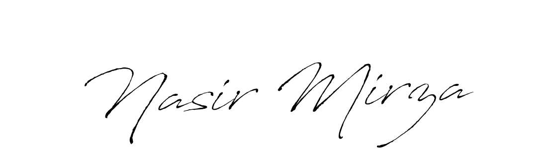 Create a beautiful signature design for name Nasir Mirza. With this signature (Antro_Vectra) fonts, you can make a handwritten signature for free. Nasir Mirza signature style 6 images and pictures png