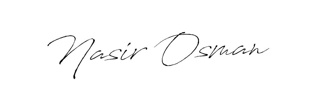 How to make Nasir Osman name signature. Use Antro_Vectra style for creating short signs online. This is the latest handwritten sign. Nasir Osman signature style 6 images and pictures png
