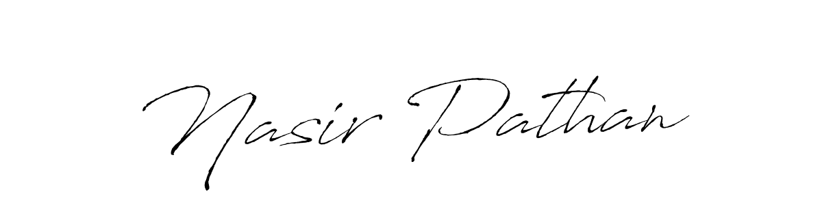 Make a beautiful signature design for name Nasir Pathan. With this signature (Antro_Vectra) style, you can create a handwritten signature for free. Nasir Pathan signature style 6 images and pictures png