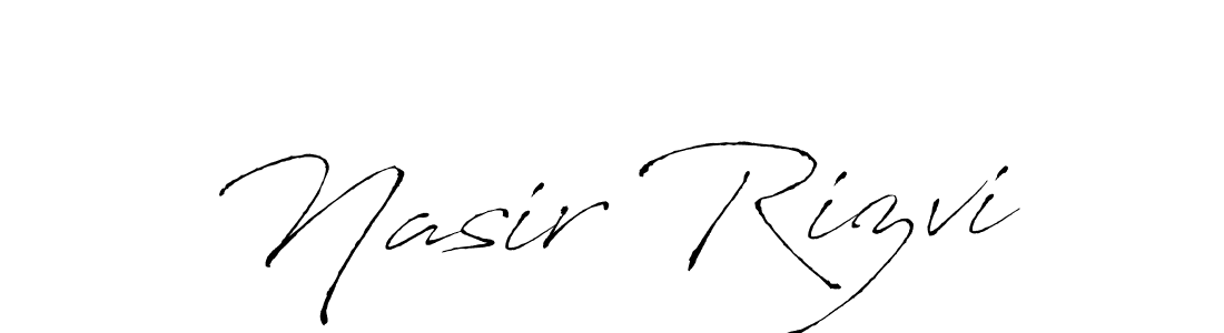 Create a beautiful signature design for name Nasir Rizvi. With this signature (Antro_Vectra) fonts, you can make a handwritten signature for free. Nasir Rizvi signature style 6 images and pictures png