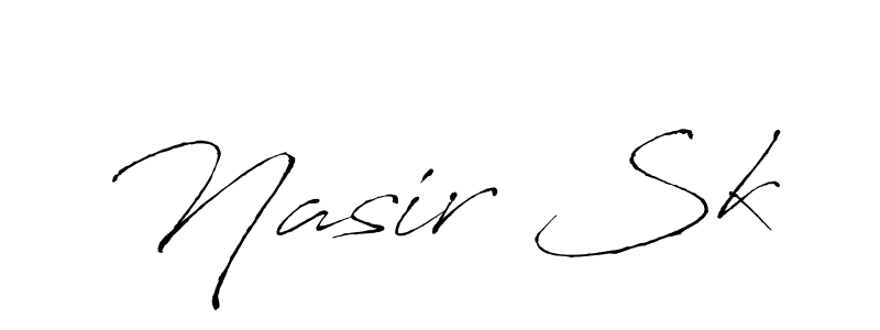 if you are searching for the best signature style for your name Nasir Sk. so please give up your signature search. here we have designed multiple signature styles  using Antro_Vectra. Nasir Sk signature style 6 images and pictures png