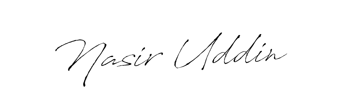 How to make Nasir Uddin name signature. Use Antro_Vectra style for creating short signs online. This is the latest handwritten sign. Nasir Uddin signature style 6 images and pictures png