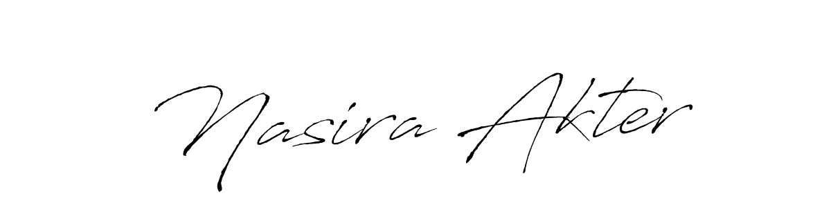 How to make Nasira Akter signature? Antro_Vectra is a professional autograph style. Create handwritten signature for Nasira Akter name. Nasira Akter signature style 6 images and pictures png