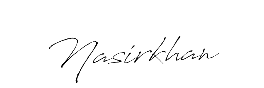 Make a beautiful signature design for name Nasirkhan. With this signature (Antro_Vectra) style, you can create a handwritten signature for free. Nasirkhan signature style 6 images and pictures png