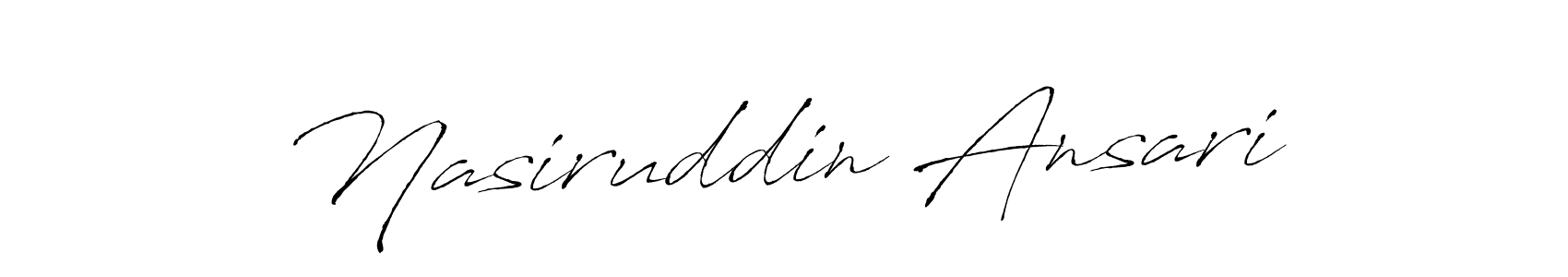 Create a beautiful signature design for name Nasiruddin Ansari. With this signature (Antro_Vectra) fonts, you can make a handwritten signature for free. Nasiruddin Ansari signature style 6 images and pictures png