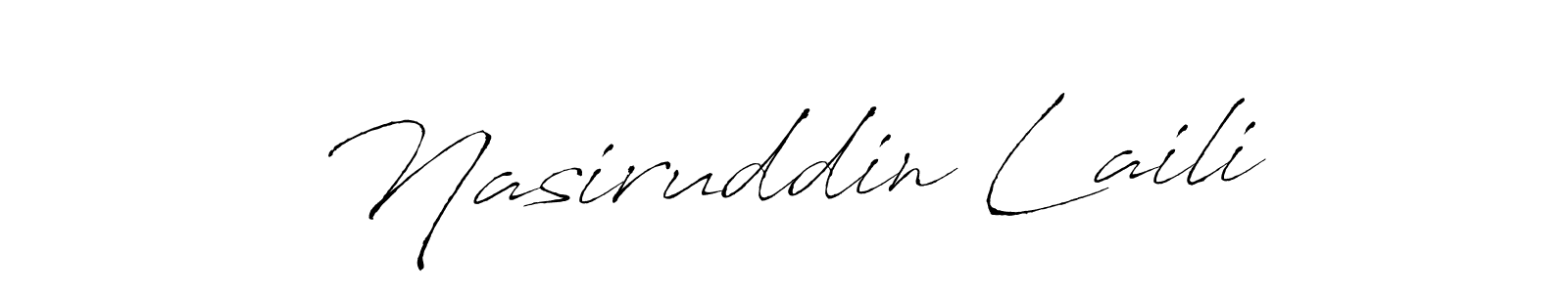 Antro_Vectra is a professional signature style that is perfect for those who want to add a touch of class to their signature. It is also a great choice for those who want to make their signature more unique. Get Nasiruddin Laili name to fancy signature for free. Nasiruddin Laili signature style 6 images and pictures png