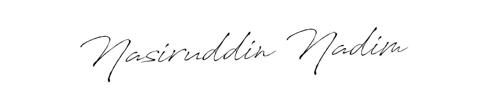 The best way (Antro_Vectra) to make a short signature is to pick only two or three words in your name. The name Nasiruddin Nadim include a total of six letters. For converting this name. Nasiruddin Nadim signature style 6 images and pictures png