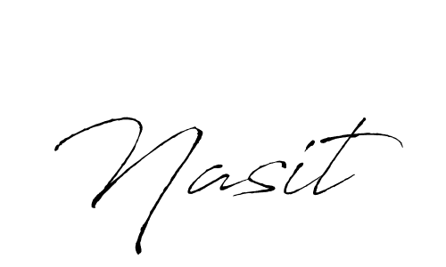 Design your own signature with our free online signature maker. With this signature software, you can create a handwritten (Antro_Vectra) signature for name Nasit. Nasit signature style 6 images and pictures png