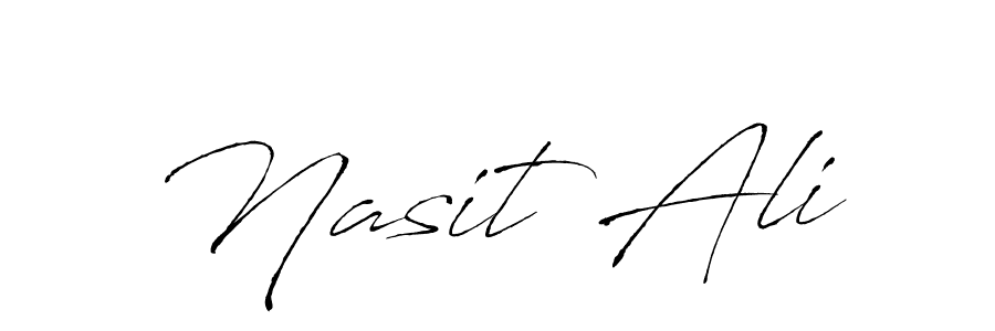 How to make Nasit Ali name signature. Use Antro_Vectra style for creating short signs online. This is the latest handwritten sign. Nasit Ali signature style 6 images and pictures png