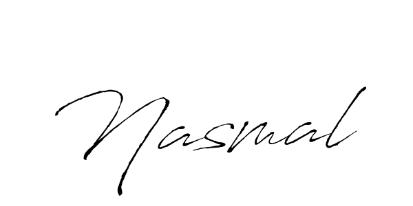 Create a beautiful signature design for name Nasmal. With this signature (Antro_Vectra) fonts, you can make a handwritten signature for free. Nasmal signature style 6 images and pictures png