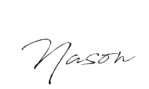 Use a signature maker to create a handwritten signature online. With this signature software, you can design (Antro_Vectra) your own signature for name Nason. Nason signature style 6 images and pictures png