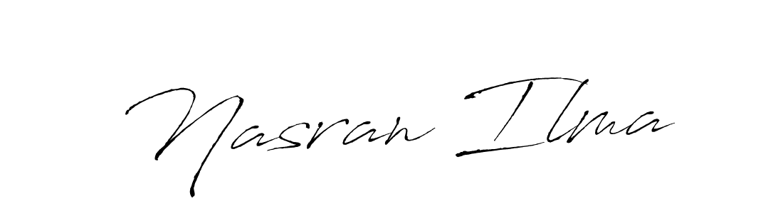 if you are searching for the best signature style for your name Nasran Ilma. so please give up your signature search. here we have designed multiple signature styles  using Antro_Vectra. Nasran Ilma signature style 6 images and pictures png