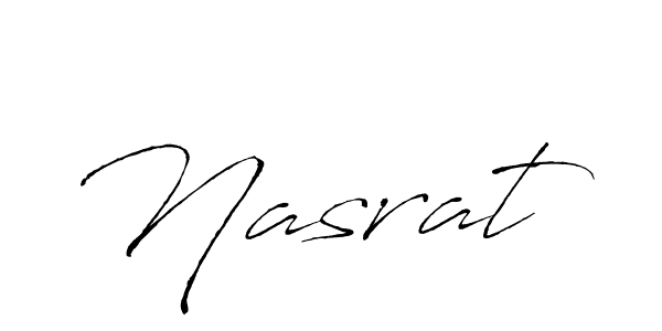 Make a beautiful signature design for name Nasrat. With this signature (Antro_Vectra) style, you can create a handwritten signature for free. Nasrat signature style 6 images and pictures png