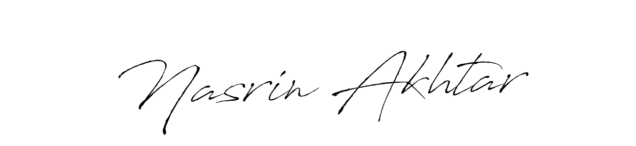 Make a beautiful signature design for name Nasrin Akhtar. With this signature (Antro_Vectra) style, you can create a handwritten signature for free. Nasrin Akhtar signature style 6 images and pictures png