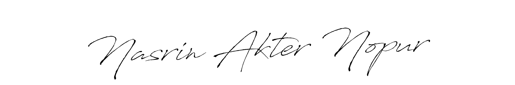 Design your own signature with our free online signature maker. With this signature software, you can create a handwritten (Antro_Vectra) signature for name Nasrin Akter Nopur. Nasrin Akter Nopur signature style 6 images and pictures png