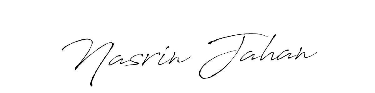 How to make Nasrin Jahan name signature. Use Antro_Vectra style for creating short signs online. This is the latest handwritten sign. Nasrin Jahan signature style 6 images and pictures png