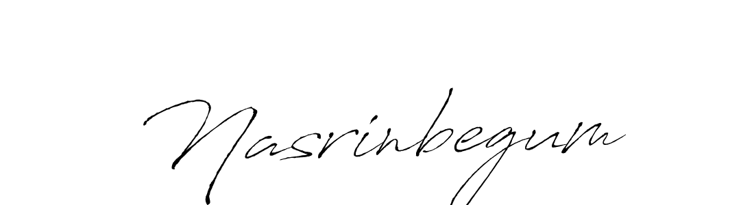 Make a beautiful signature design for name Nasrinbegum. With this signature (Antro_Vectra) style, you can create a handwritten signature for free. Nasrinbegum signature style 6 images and pictures png