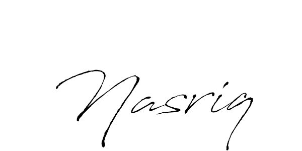 How to make Nasriq signature? Antro_Vectra is a professional autograph style. Create handwritten signature for Nasriq name. Nasriq signature style 6 images and pictures png