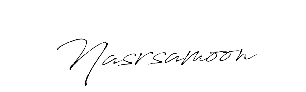 Nasrsamoon stylish signature style. Best Handwritten Sign (Antro_Vectra) for my name. Handwritten Signature Collection Ideas for my name Nasrsamoon. Nasrsamoon signature style 6 images and pictures png