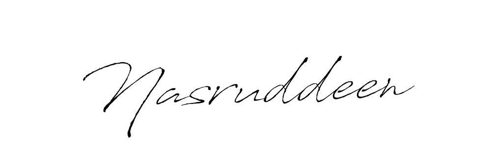 Create a beautiful signature design for name Nasruddeen. With this signature (Antro_Vectra) fonts, you can make a handwritten signature for free. Nasruddeen signature style 6 images and pictures png