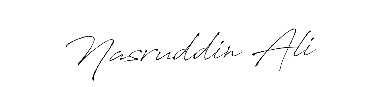 Make a beautiful signature design for name Nasruddin Ali. With this signature (Antro_Vectra) style, you can create a handwritten signature for free. Nasruddin Ali signature style 6 images and pictures png