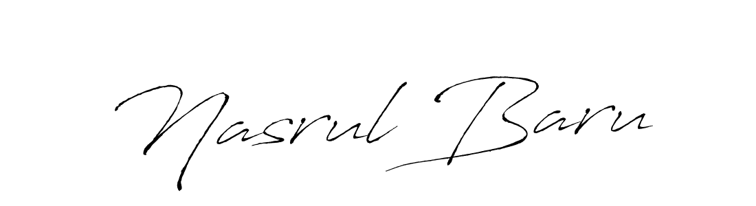 How to make Nasrul Baru signature? Antro_Vectra is a professional autograph style. Create handwritten signature for Nasrul Baru name. Nasrul Baru signature style 6 images and pictures png