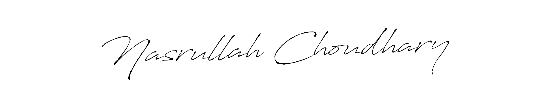 Use a signature maker to create a handwritten signature online. With this signature software, you can design (Antro_Vectra) your own signature for name Nasrullah Choudhary. Nasrullah Choudhary signature style 6 images and pictures png