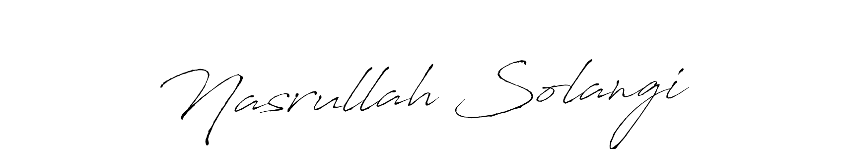 This is the best signature style for the Nasrullah Solangi name. Also you like these signature font (Antro_Vectra). Mix name signature. Nasrullah Solangi signature style 6 images and pictures png