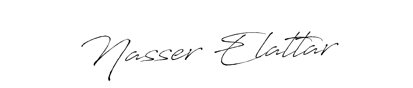 Nasser Elattar stylish signature style. Best Handwritten Sign (Antro_Vectra) for my name. Handwritten Signature Collection Ideas for my name Nasser Elattar. Nasser Elattar signature style 6 images and pictures png