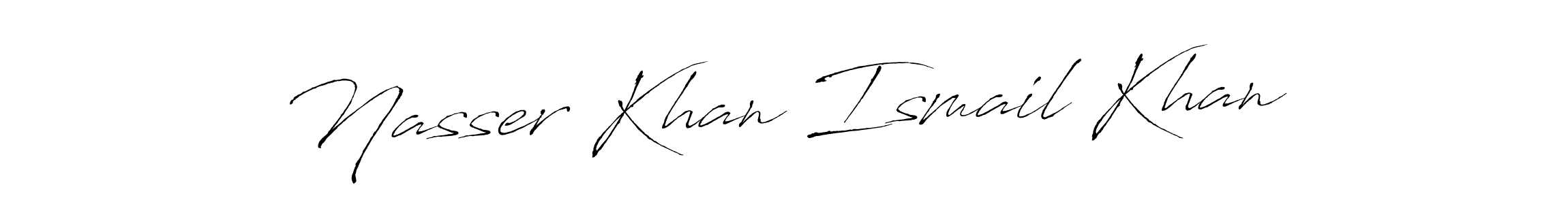 Antro_Vectra is a professional signature style that is perfect for those who want to add a touch of class to their signature. It is also a great choice for those who want to make their signature more unique. Get Nasser Khan Ismail Khan name to fancy signature for free. Nasser Khan Ismail Khan signature style 6 images and pictures png