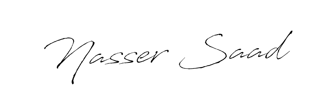 Use a signature maker to create a handwritten signature online. With this signature software, you can design (Antro_Vectra) your own signature for name Nasser Saad. Nasser Saad signature style 6 images and pictures png