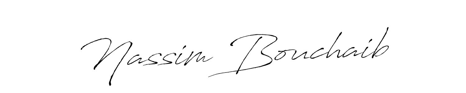 The best way (Antro_Vectra) to make a short signature is to pick only two or three words in your name. The name Nassim Bouchaib include a total of six letters. For converting this name. Nassim Bouchaib signature style 6 images and pictures png