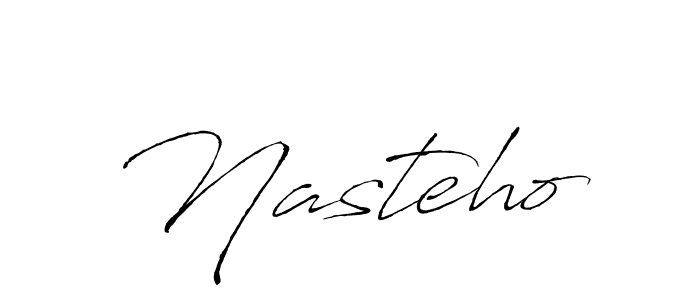 Design your own signature with our free online signature maker. With this signature software, you can create a handwritten (Antro_Vectra) signature for name Nasteho. Nasteho signature style 6 images and pictures png