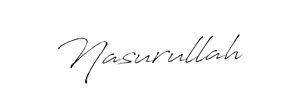 How to make Nasurullah name signature. Use Antro_Vectra style for creating short signs online. This is the latest handwritten sign. Nasurullah signature style 6 images and pictures png