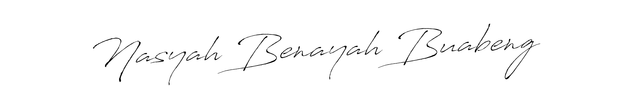 if you are searching for the best signature style for your name Nasyah Benayah Buabeng. so please give up your signature search. here we have designed multiple signature styles  using Antro_Vectra. Nasyah Benayah Buabeng signature style 6 images and pictures png