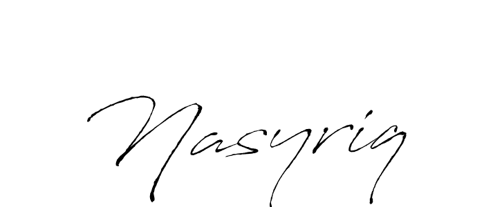 Also You can easily find your signature by using the search form. We will create Nasyriq name handwritten signature images for you free of cost using Antro_Vectra sign style. Nasyriq signature style 6 images and pictures png