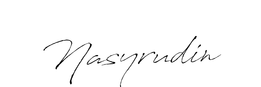 Make a beautiful signature design for name Nasyrudin. With this signature (Antro_Vectra) style, you can create a handwritten signature for free. Nasyrudin signature style 6 images and pictures png