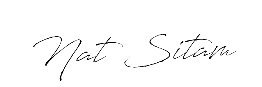 Create a beautiful signature design for name Nat Sitam. With this signature (Antro_Vectra) fonts, you can make a handwritten signature for free. Nat Sitam signature style 6 images and pictures png