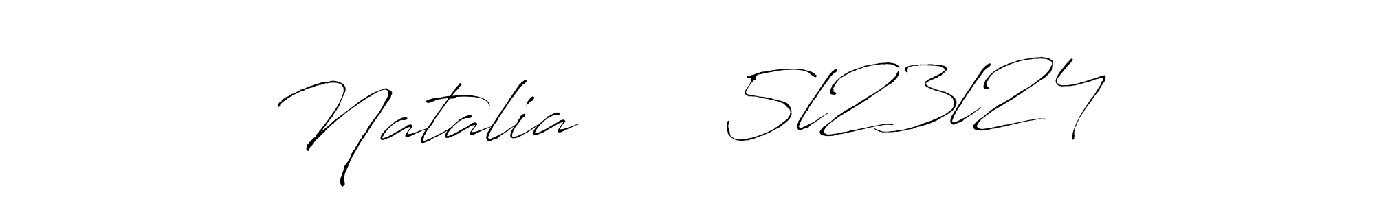 Make a beautiful signature design for name Natalia      5l23l24. With this signature (Antro_Vectra) style, you can create a handwritten signature for free. Natalia      5l23l24 signature style 6 images and pictures png