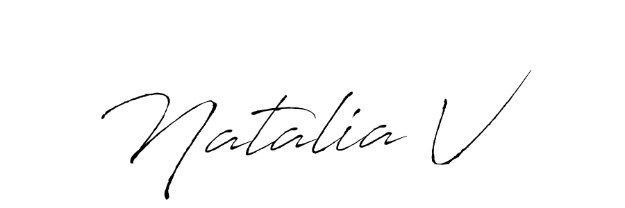 How to make Natalia V signature? Antro_Vectra is a professional autograph style. Create handwritten signature for Natalia V name. Natalia V signature style 6 images and pictures png