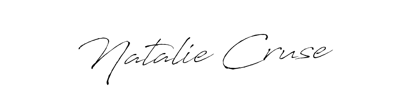 You should practise on your own different ways (Antro_Vectra) to write your name (Natalie Cruse) in signature. don't let someone else do it for you. Natalie Cruse signature style 6 images and pictures png