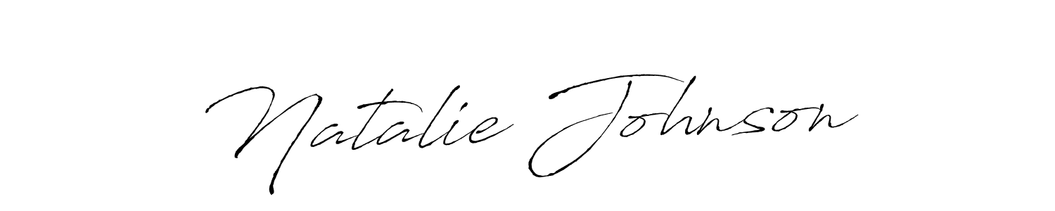 How to make Natalie Johnson name signature. Use Antro_Vectra style for creating short signs online. This is the latest handwritten sign. Natalie Johnson signature style 6 images and pictures png