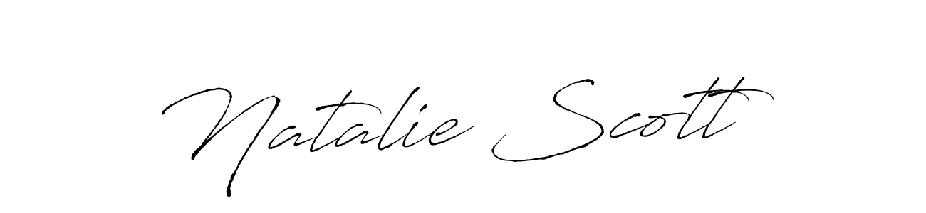 Natalie Scott stylish signature style. Best Handwritten Sign (Antro_Vectra) for my name. Handwritten Signature Collection Ideas for my name Natalie Scott. Natalie Scott signature style 6 images and pictures png