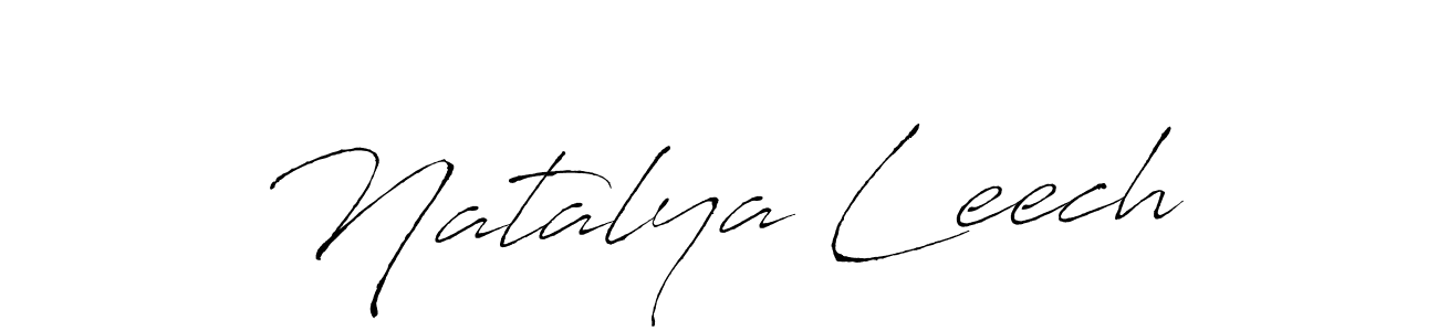 How to make Natalya Leech name signature. Use Antro_Vectra style for creating short signs online. This is the latest handwritten sign. Natalya Leech signature style 6 images and pictures png