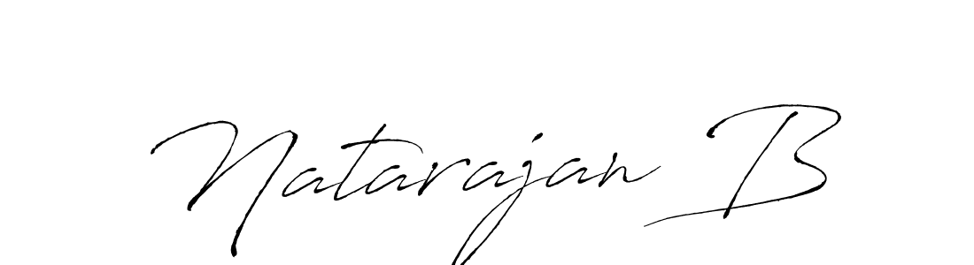 Make a beautiful signature design for name Natarajan B. With this signature (Antro_Vectra) style, you can create a handwritten signature for free. Natarajan B signature style 6 images and pictures png