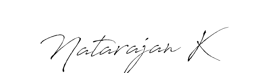 It looks lik you need a new signature style for name Natarajan K. Design unique handwritten (Antro_Vectra) signature with our free signature maker in just a few clicks. Natarajan K signature style 6 images and pictures png