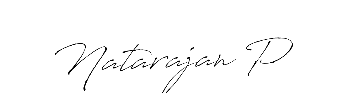 How to make Natarajan P signature? Antro_Vectra is a professional autograph style. Create handwritten signature for Natarajan P name. Natarajan P signature style 6 images and pictures png