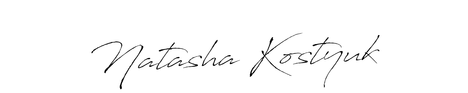 Natasha Kostyuk stylish signature style. Best Handwritten Sign (Antro_Vectra) for my name. Handwritten Signature Collection Ideas for my name Natasha Kostyuk. Natasha Kostyuk signature style 6 images and pictures png