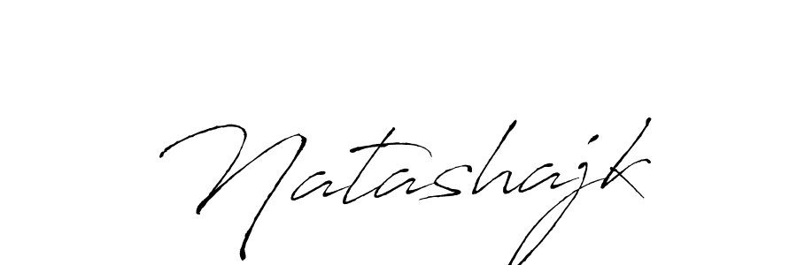 The best way (Antro_Vectra) to make a short signature is to pick only two or three words in your name. The name Natashajk include a total of six letters. For converting this name. Natashajk signature style 6 images and pictures png